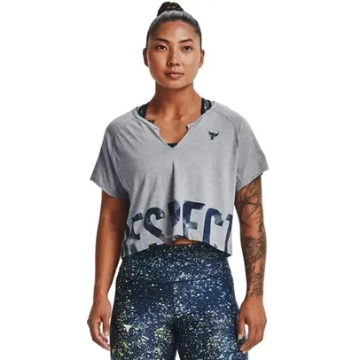 Tam PP - Camiseta de Treino Feminina Under Armour Project Rock Respect