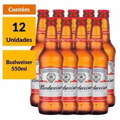 Cerveja Budweiser 550ml Caixa (12 Unidades) - R$68