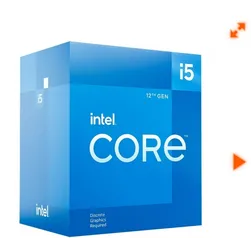 Processador Intel Core i5 12400F, 2.5GHz (4.4GHz Turbo), 12ª Geração, 6-Cores 12-Threads, LGA 1700, Com Cooler, BX8071512400F