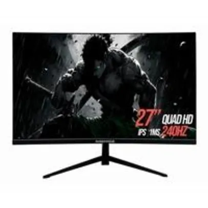 Monitor Gamer Rise Mode Retina 27 2K Curvo, 240hz, 1ms, IPS, HDMI e DisplayPort, sRGB 99%, Suporte Vesa, Preto - RM-MOG-27C2402K-B