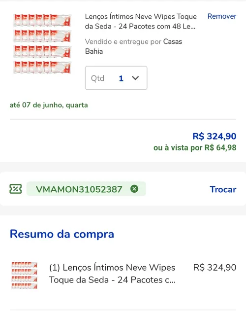 Imagem na descrição da promoção