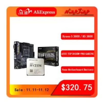 AMD Ryzen 5 3600 + Asus tuf B450B Pro | R$1.681