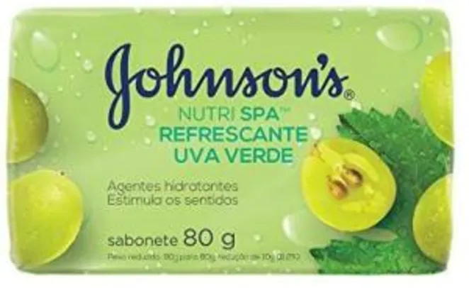 Sabonete Barra Uva Verde, Johnson's, 80g