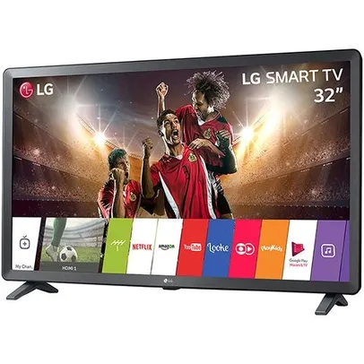 Smart Tv Led 32" Hd Com Conversor Digital 2 Hdmi 2 Usb Wi-Fi Webos 4.0 Time Machine Ready 60hz | R$ 899