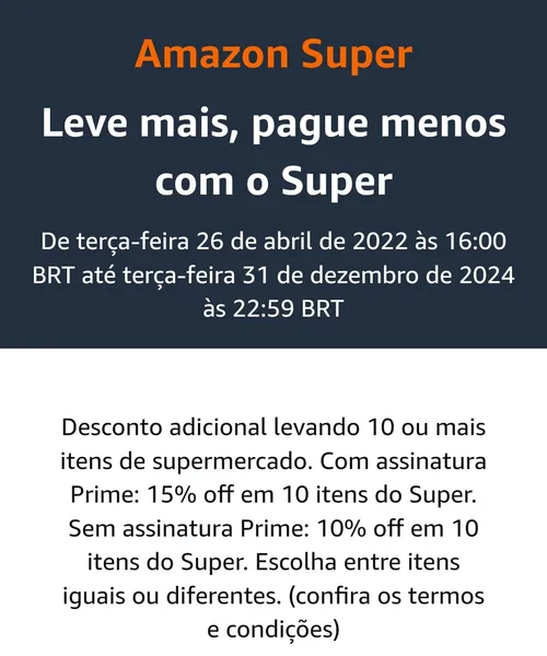 Imagem na descrição da promoção