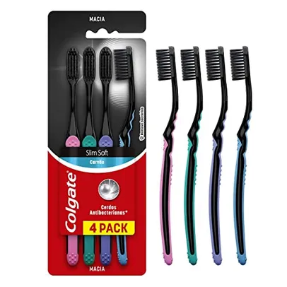 [REC] Colgate Escova De Dente Slim Soft 4 Unidades