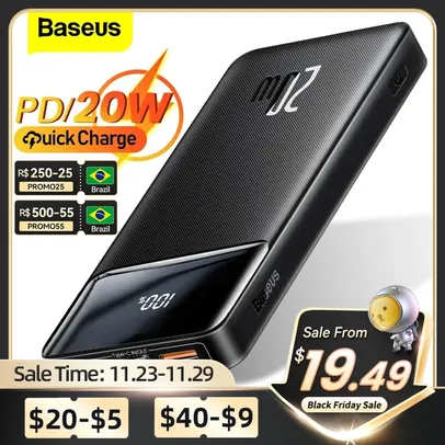 [Google Pay / Moedas] PowerBank Baseus 10.000mAh 15W