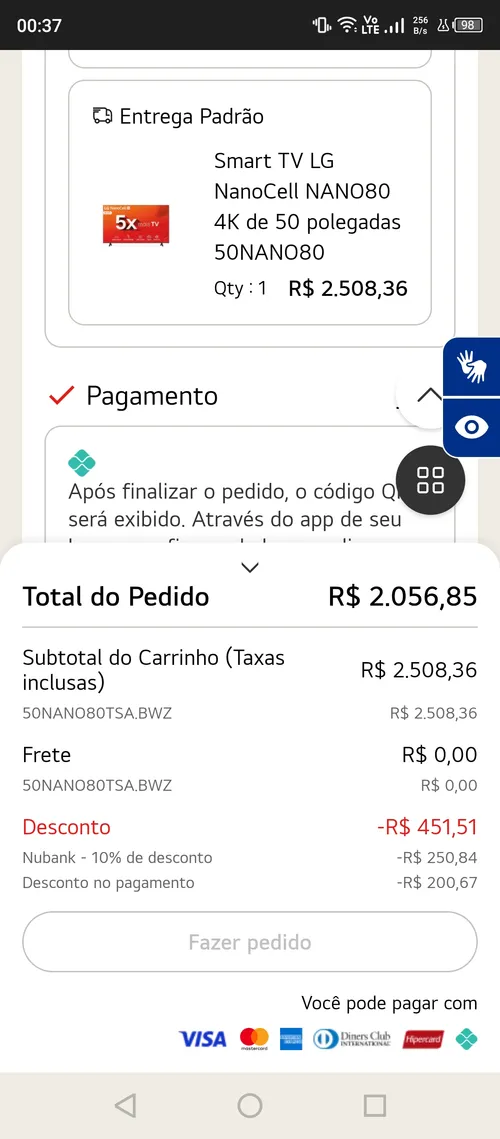 Imagem na descrição da promoção