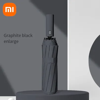 [Imposto Incluso] Xiaomi-Guarda-chuva de luz automático monocromático, dobrável, tamanho grande, pára-sol, proteção UV, 12 ossos - AliExpress 