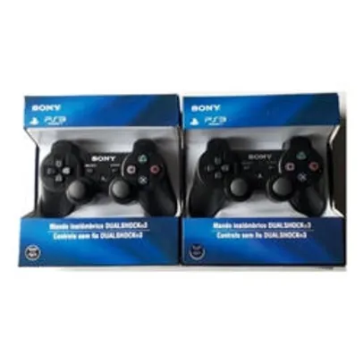 Kit 2 Controles Ps3 Dualshock 3 Sony Playstation | R$233