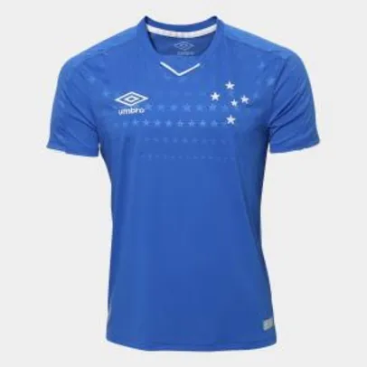 Camisa do Cruzeiro I 19/20 s/n° Torcedor Umbro Masculina - Azul e Branco