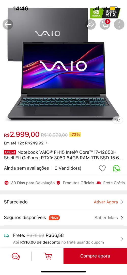 Imagem na descrição da promoção