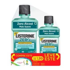 Antisséptico Bucal Listerine Zero Leve 500ml + 250ml | R$10