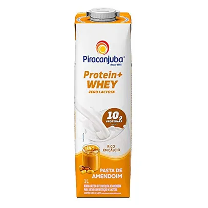 Piracanjuba Protein+ Whey Zero Lactose Sabor Pasta de Amendoim 1L