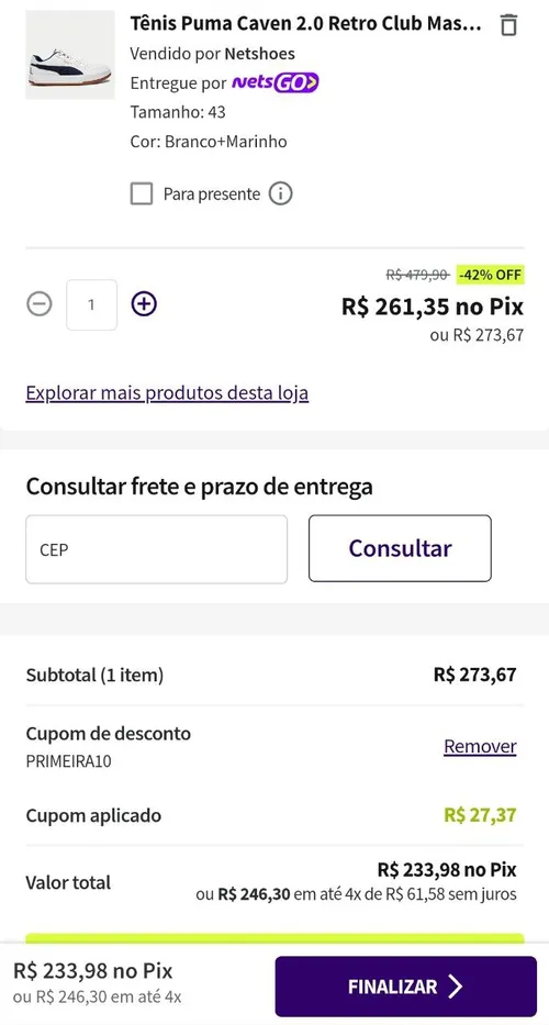 Imagem na descrição da promoção