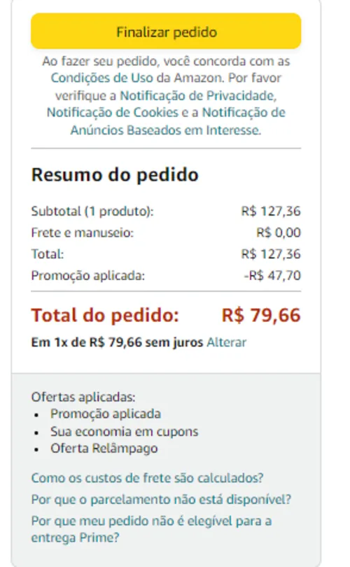 Imagem na descrição da promoção