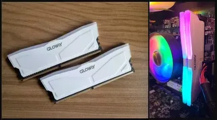 MEMÓRIA RAM GLOWAY ABYSS WHITE 2X8GB RGB