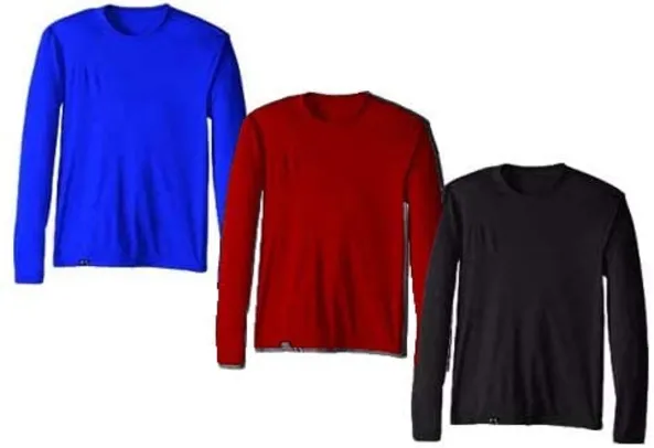[Prime] Kit 3 Camisetas Proteção Solar UV 50 | R$100