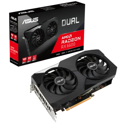 Placa de Vídeo ASUS DUAL Radeon RX 6600, 8GB, GDDR6, FSR, Ray Tracing, 90YV0GP0-M0NA00