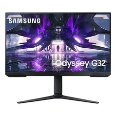 Monitor Gamer Samsung Odyssey G32 27" LED Full HD, 165 Hz, 1ms, HDMI/DisplayPort, FreeSync Premium, Ajuste de Altura, Preto - LS27AG320NLXZD