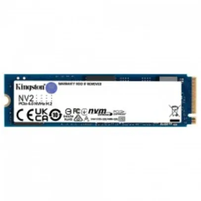 SSD Kingston NV2, 4TB, M.2 NVM e, 2280, Leitura 3500MBs e Gravação 2800MBs, SNV2S/4000G