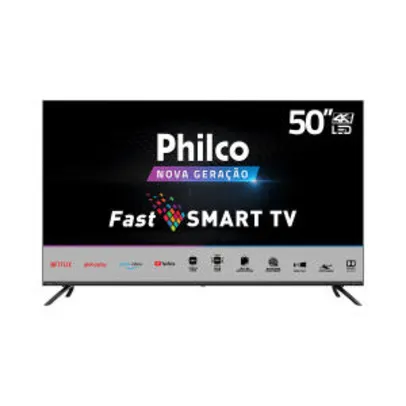 Smart TV LED 50" Philco Ultra HD 4K HDR - 10 vezes sem juros - R$ 1.649,00