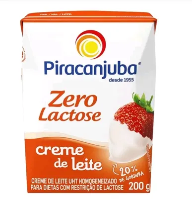 Creme de Leite Zero Lactose Piracanjuba 200g