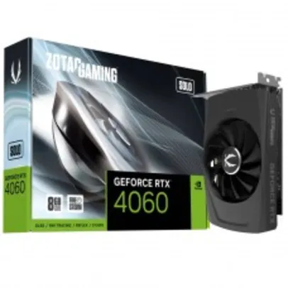 Placa de Vídeo Zotac NVIDIA GeForce RTX 4060 Gaming Solo, 8GB, GDDR6, DLSS, Ray Tracing, ZT-D40600G-10L