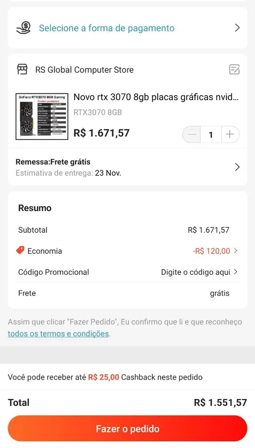 Imagem na descrição da promoção