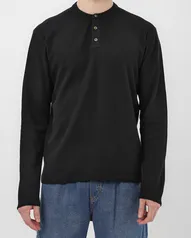 Camiseta masculina texturizada gola padre - Preto | Pool by Riachuelo