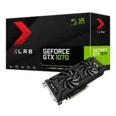 PLACA DE VÍDEO PNY GEFORCE GTX 1070 XLR8 GAMING, 8GB GDDR5, 256BIT, VCGGTX10708XPB-OC-BB