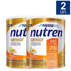 Kit 2X 740g Nutren Senior Sem Sabor Zero Lactose Suplemento Alimentar