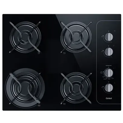 Cooktop Mesa de Vidro 4 Bocas a Gás Consul Facilite CD060AE