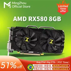 Placa de Vídeo Rx 580 8GB VRAM