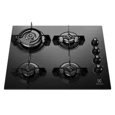 Cooktop a Gás Electrolux KE4TP 4 Bocas Tripla Chama Bivolt - Preto. | R$ 510