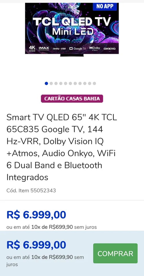 Imagem na descrição da promoção