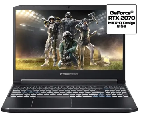 Notebook Predator Helios 300 | FHD 144Hz | Core i7 10750H | RTX 2070 8GB | SSD 512GB | R$ 8304