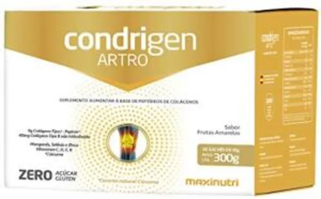 Condrigen Artro Colágeno Tipo I e II Sachê 30x10g Maxinutri R$ 74
