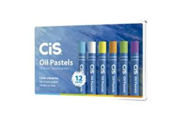 [PRIME] Giz de Cera à base de óleo Cis - Cores Tons Pastel (12 unidades) R$8