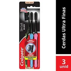 [PRIME] Escova Dental Colgate Slim Soft Black 3Unid | R$13