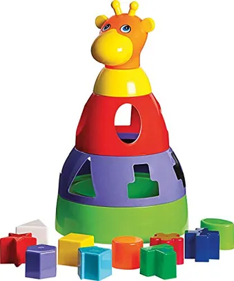 [Prime] Brinquedo Educativo Girafa Didática com Blocos Merco Toys | R$ 22