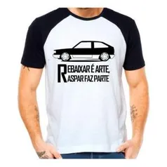 Camiseta Raglan Rebaixar É Arte Raspar Faz Parte