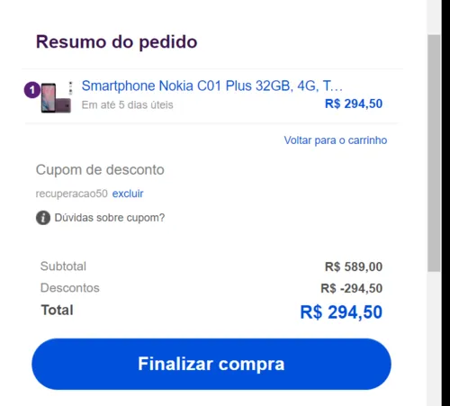 Imagem na descrição da promoção