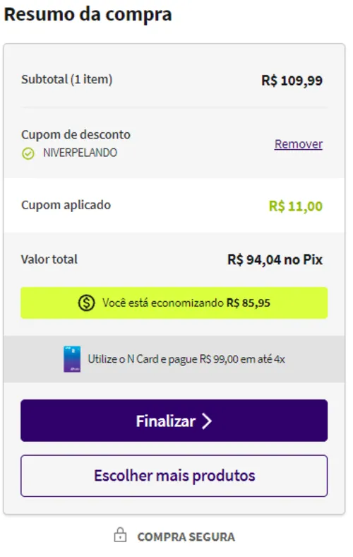 Imagem na descrição da promoção