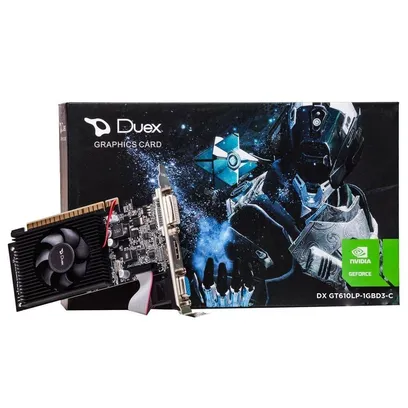 Foto do produto Placa De Vídeo Gt610 Duex NVIDIA GeForce 1GB GDDR3 64 Bits Low Profile - GT610LP-1GD3