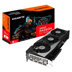 (1699 em 10x) Placa de Vídeo RX 7600 GAMING OC 8G Radeon Gigabyte, 8GB GDDR6, 128bits, RGB 