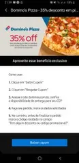 [Samsung Members] Domino's Pizza | 35% off em pizzas grandes e médias | Todos os sabores