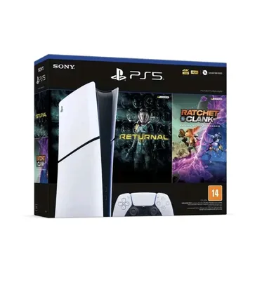 Console PlayStation 5 Slim Sony, SSD 1TB, Edição Digital, Com Controle Sem Fio DualSense, Branco + 2 Jogos Digitais - 1000038914