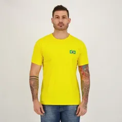 Camiseta Brasil Bandeira Amarela