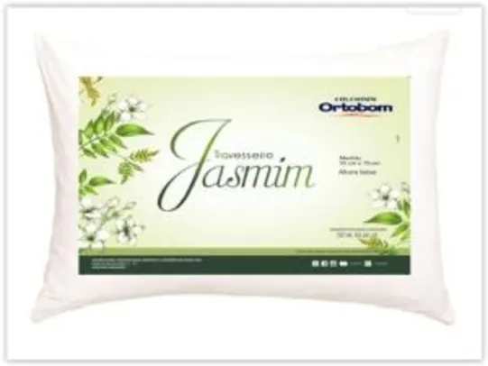 Travesseiro Ortobom Jasmim em Fibra Siliconizada – Branco | R$ 32